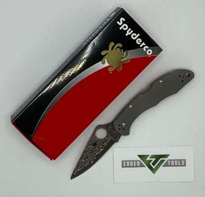 Spyderco Delica 4 Damascus - Front